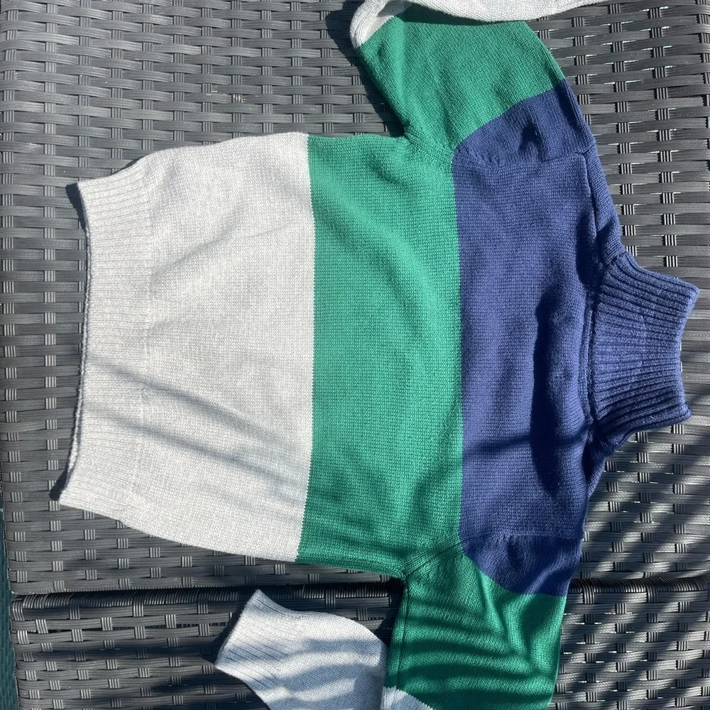 Izod Kids Blue, Green, and Gray Color Block Vest